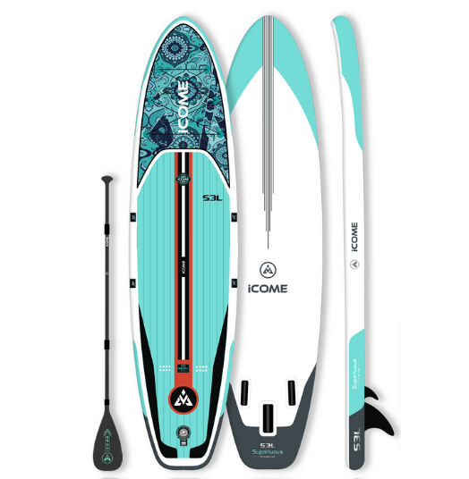 10' 8'' Inflatable SUP Stand Up Paddle Board with Paddle & Pump