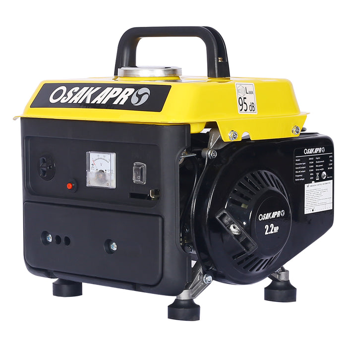 900W Portable Gas-Powered Generator, Low Noise, for Home, Outdoor & Emergency Use